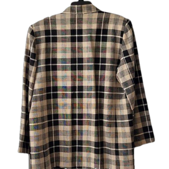 Classic Vintage Tailored Plaid Jacket, sz L - Picture 2 of 5